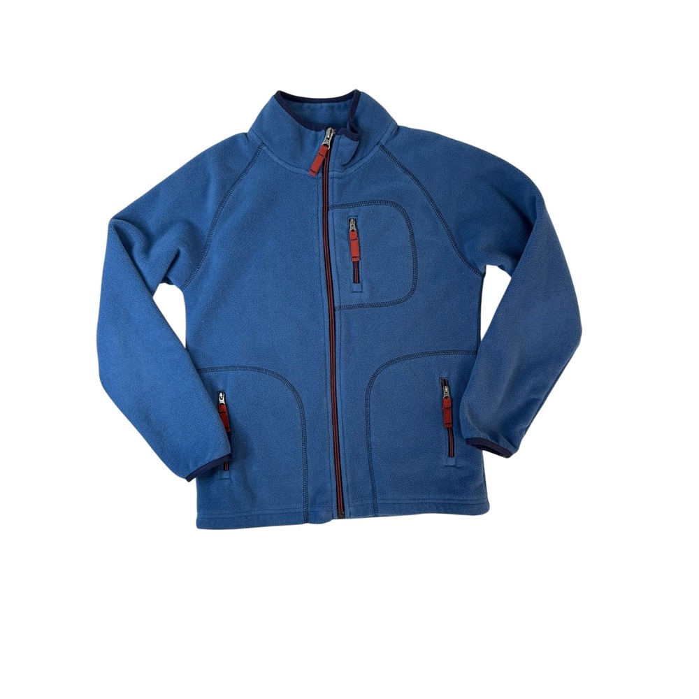 Hanna Andersson Fleece Jacket Full Zip Pockets Blue Kids Size 140 US 10
